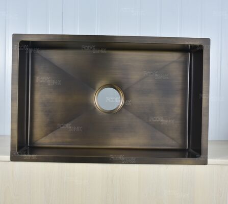 Nordic Simple SUS304 Antique Golden Stainless Steel Kitchen Sinks Art Basin Rectangular Modern Bathroom Sink Evier De Cuisine Handmade Sink manufacturer wholesale 550x450mm Sink