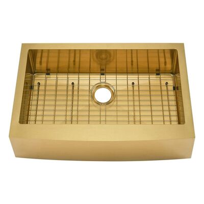 Modern 33''X21''x10'' Farm 304 Stainless Steel Sink For The Kitchen Farmhouse Apron Sink Pvd Golden Scratch-Resistant Handmade Kitchen Sinks