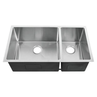 Harga Pabrik SUS304 Undermount 32 Inches Double Bowl Stainless Steel Kitchen Sink