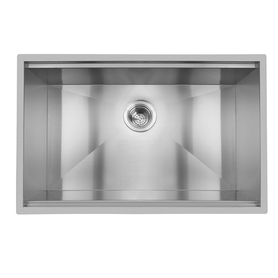 FOOK SINK Handmade Underment 304 Stainless Steel Signle Bowl Wastafel Dapur dengan Ledge