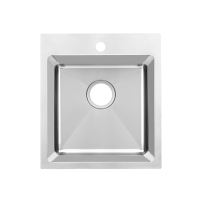 Cina Pasokan Di Atas Counter Topmount Sink Stainless Steel 304 Bowl Kitchen Sink Dengan Tiriskan