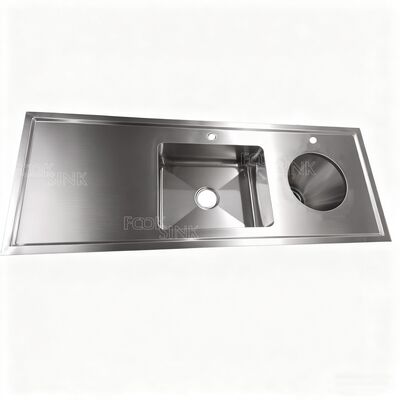 Rumah Sakit Medis 304 316 Baja tahan karat Kirurgi wastafel Hygienic Double Bowl Desain Sluice Wastafel Fitur Keran Termasuk