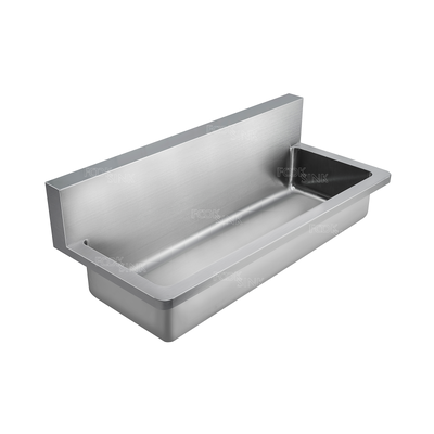 Pabrik Produksi Harga Langsung Kolam Renang Publik Besar Luar Ruangan 304 Stainless Steel Kolam Renang Dapur Ukuran Custom Commercial Stainless Steel 1200mm Panjang Hand Washing Trough