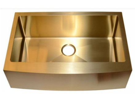 Modern 33''X21''x10'' Farm 304 Stainless Steel Sink For The Kitchen Farmhouse Apron Sink Pvd Golden Scratch-Resistant Handmade Kitchen Sinks
